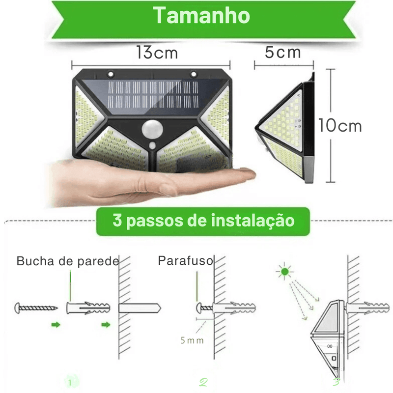 Luminária Solar - pacote completo